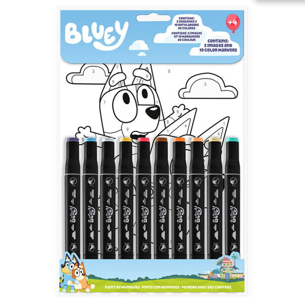 Bluey Life Nummern-Malbuch