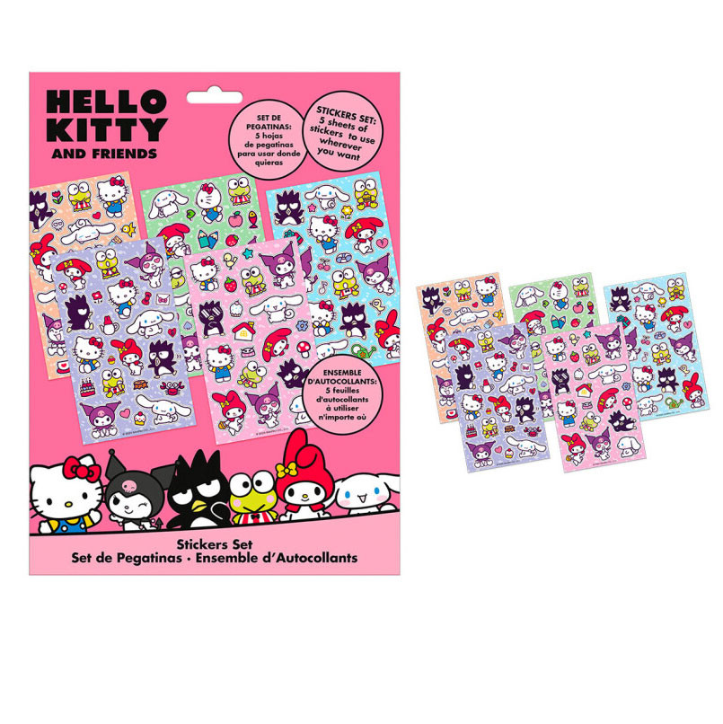 Hello Kitty Friends Aufkleberset 5 Bögen