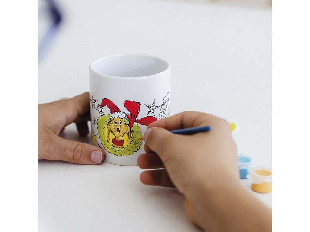 Der Grinch Dr Seuss bemalbare Porzellantasse 235 ml in Geschenkbox