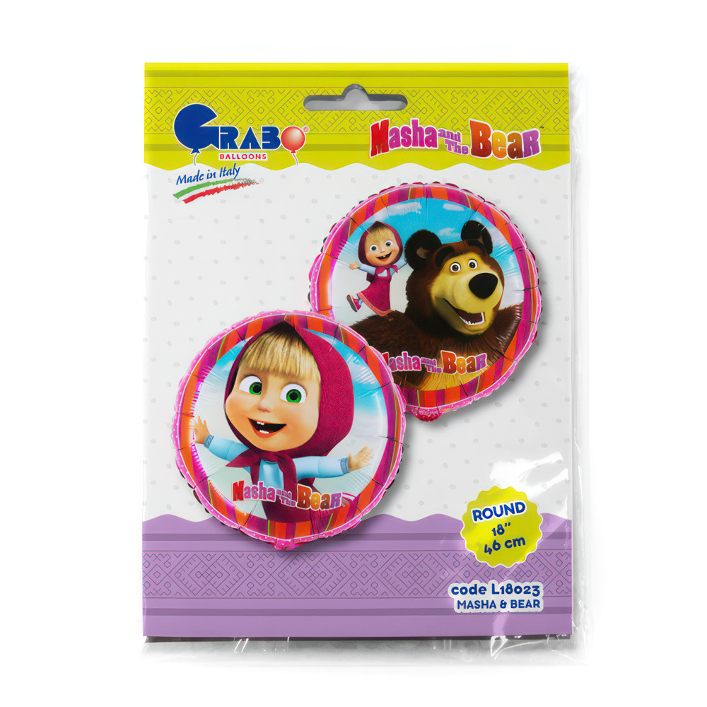 Mascha und der Bär Titter Folienballon 46 cm