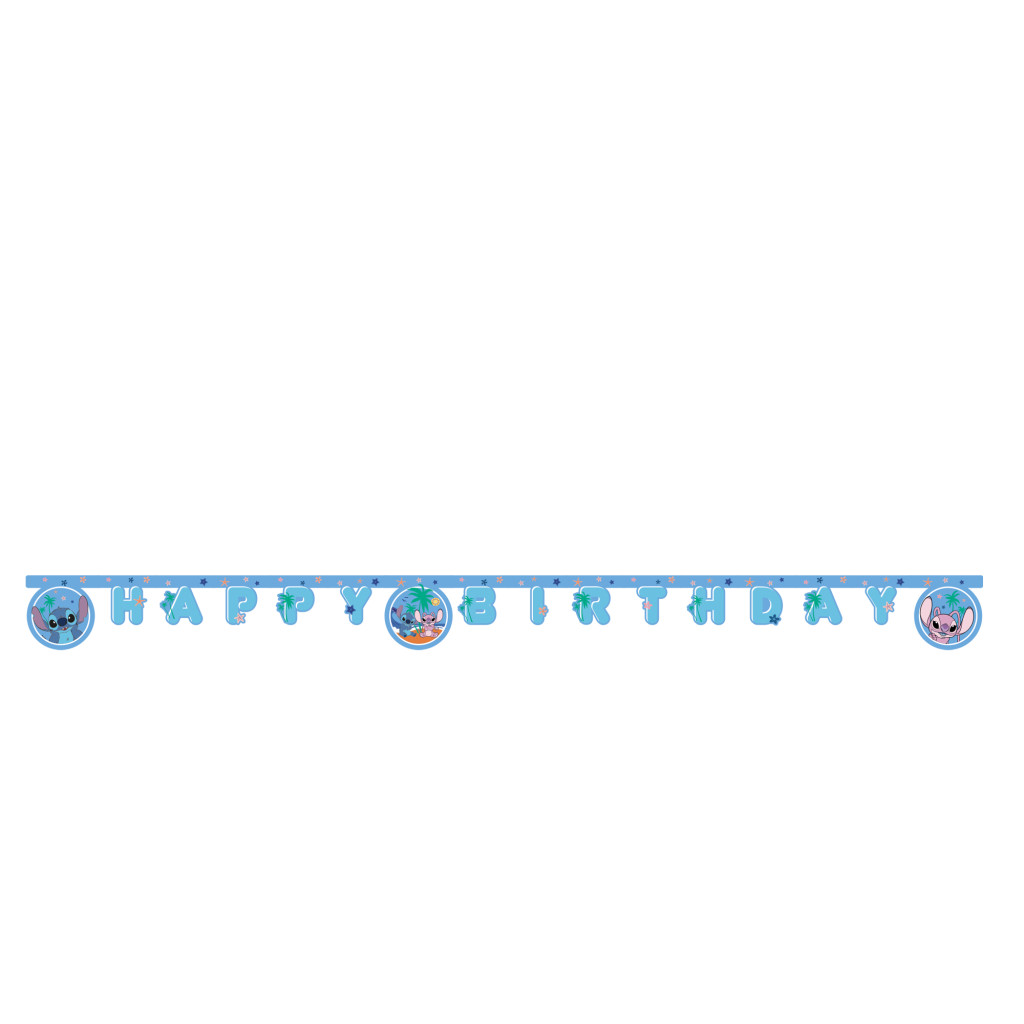 Disney Lilo und Stitch Angel Happy Birthday Schild FSC 2 m