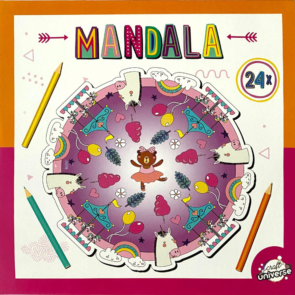 Farbe Mandala Circus Malbuch 24 Seiten