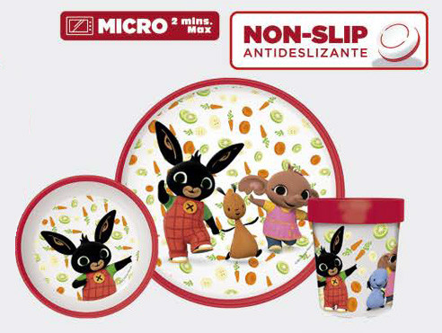 Bing Happy Carrots rutschfestes Geschirrset, Mikroplastikset