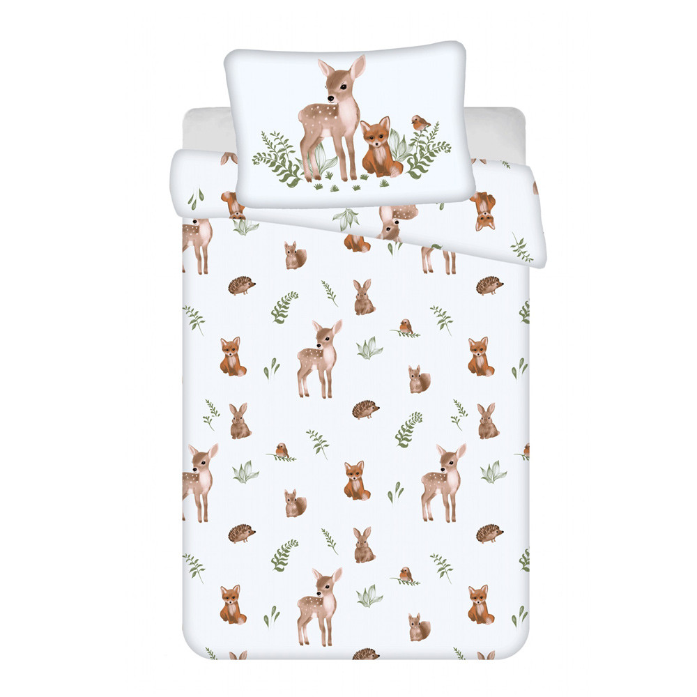 Tiere Fawn & Fox Kinder-Bettwäsche Set 100×135cm, 40×60 cm