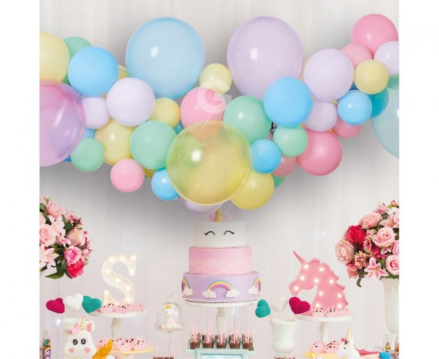 Baby Pastel Bunte Luftballon, Girlanden Ballon Set 65 Stk