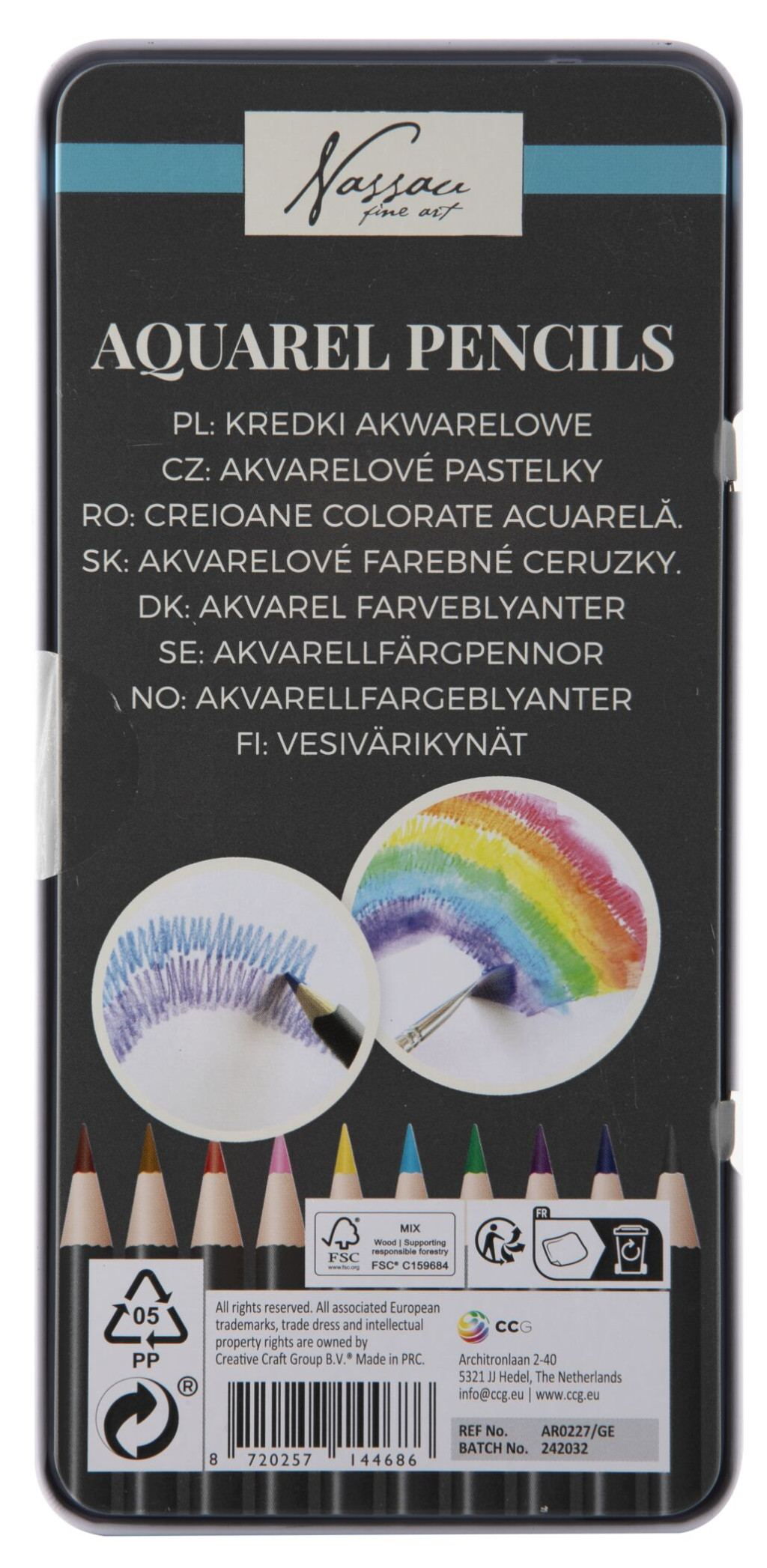 Farbe Nassau Aquarellstift Set von 10