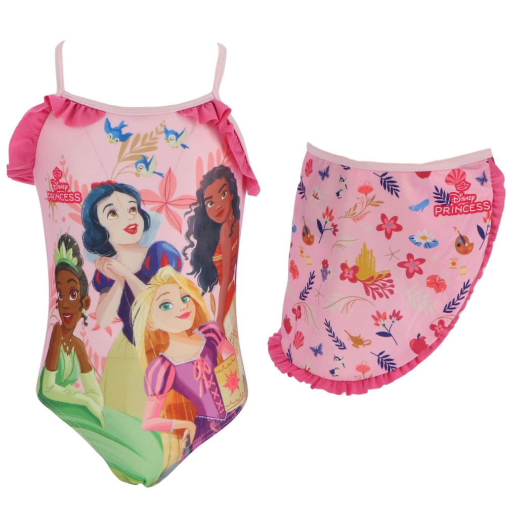 Disney Prinzessin Regal Kinder Badeanzug und Sarong Set 3-8 Jahre Disney Prinzessin Regal Kinder Badeanzug und Sarong Set 3-8 Jahre