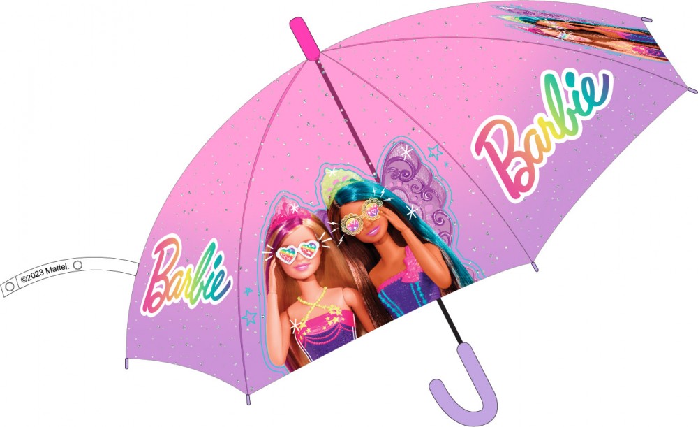 Barbie Kinderhalbautomatischer Regenschirm Ø74 cm
