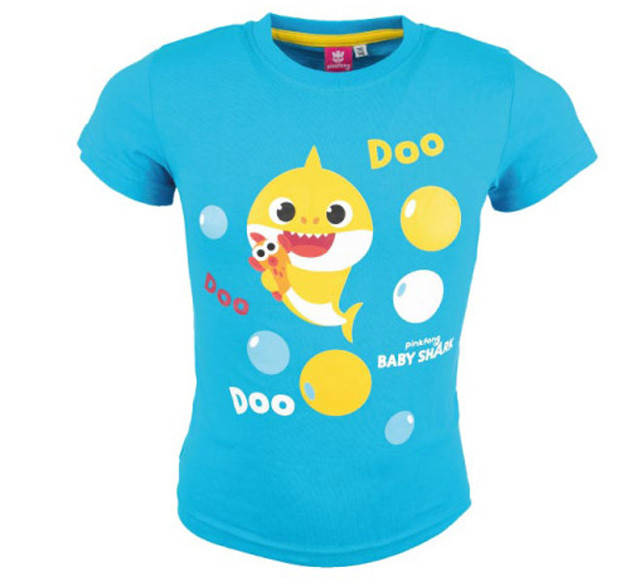 Baby Shark Doo kurzes Kinder-T-Shirt, Oberteil 104 cm