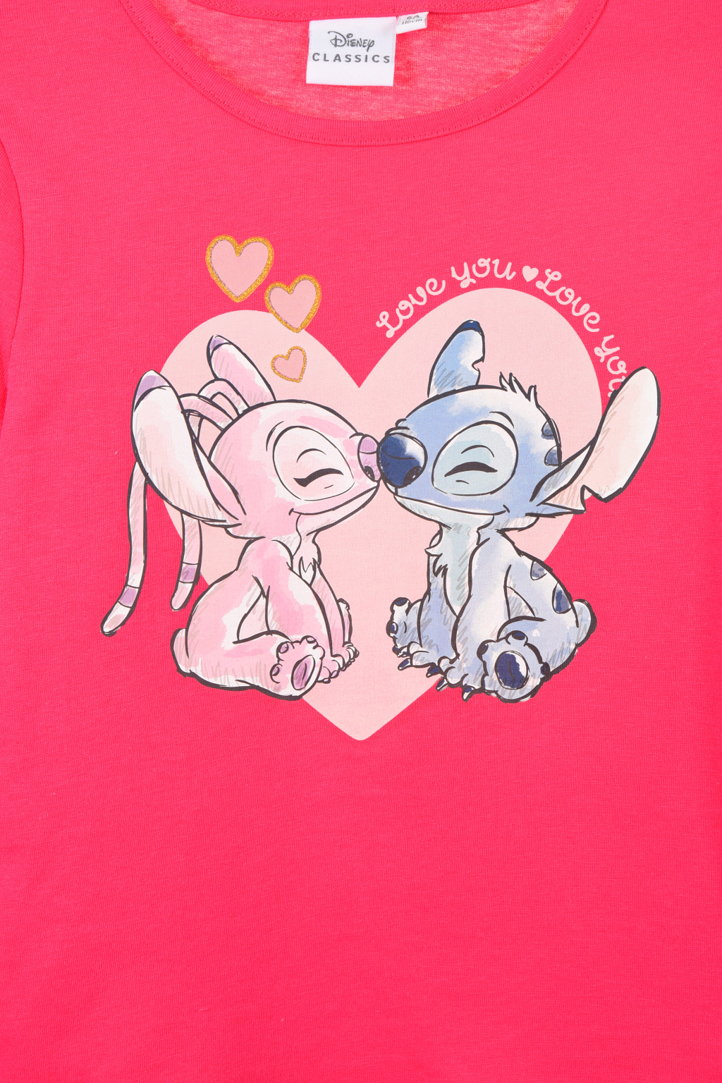 Disney Lilo und Stitch Love Kinder Langarm-Shirt, Top 3 - 8 Jahre / 98 - 128 cm