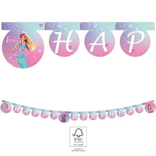 Barbie Fantasy Happy Birthday Zeichen FSC 2 m