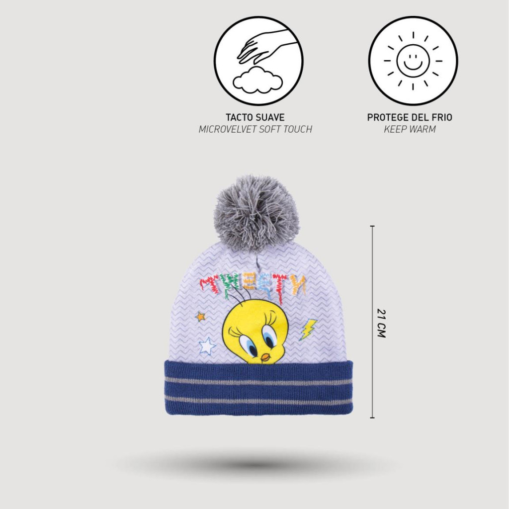 Looney Tunes Tweety Kinder Mütze + Handschuhe Set