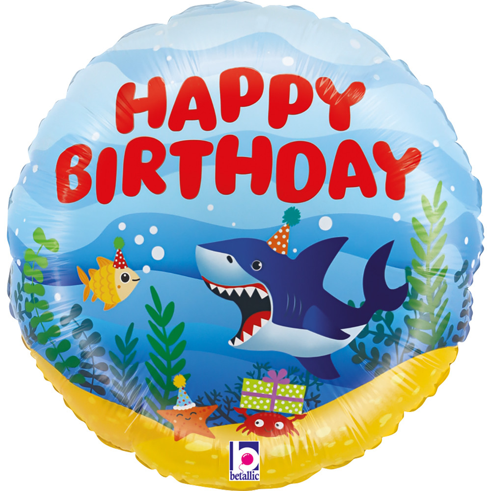Geburtstag Ocean Happy Birthday Mini-Folienballon 19 cm (WP)
