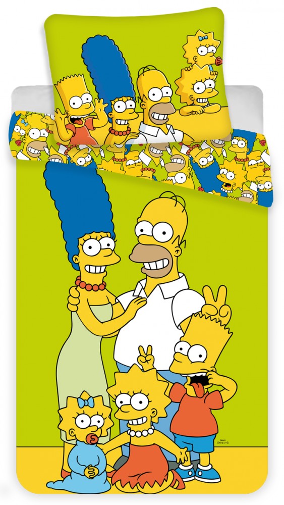 Die Simpsons Green Bettbezug 140×200cm, 70×90 cm