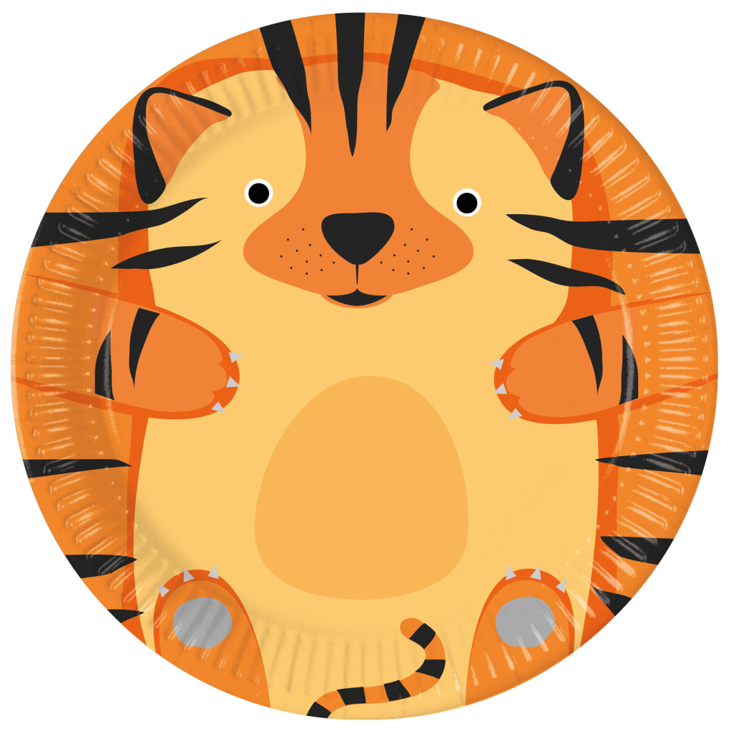 Tiere Zoo Pappteller 8 Stk 23 cm FSC