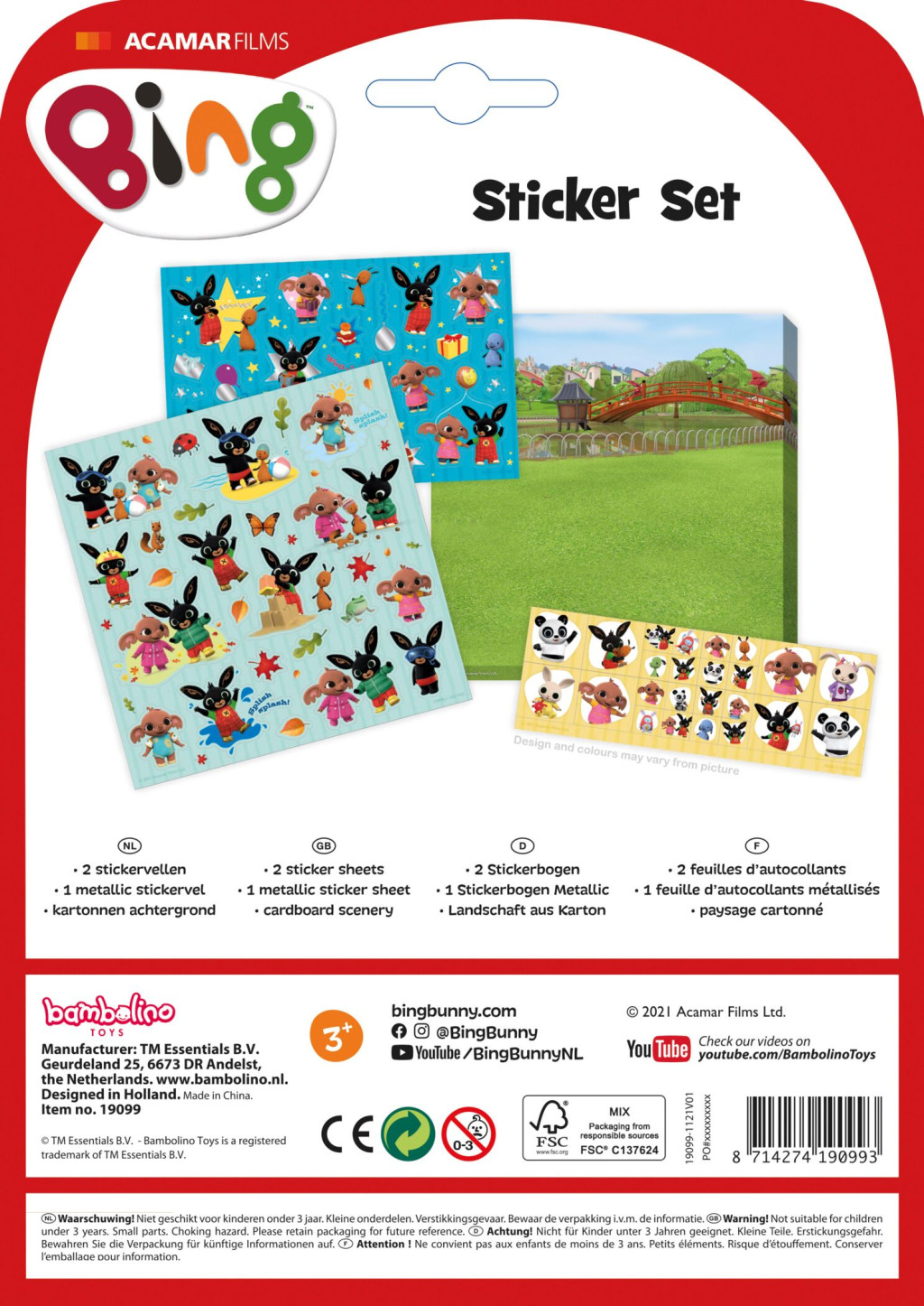 Bing Fun Aufkleberset