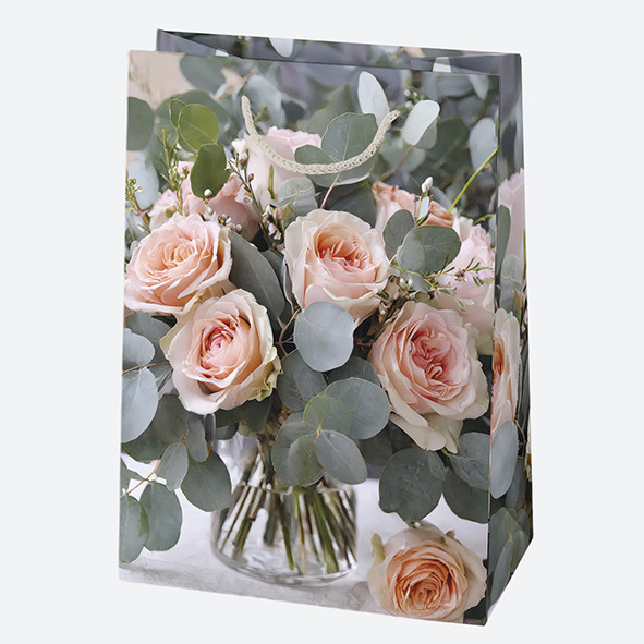 Farbe Bouquet Blumen Papier Geschenktüte, Geschenktasche 23x32x11 cm