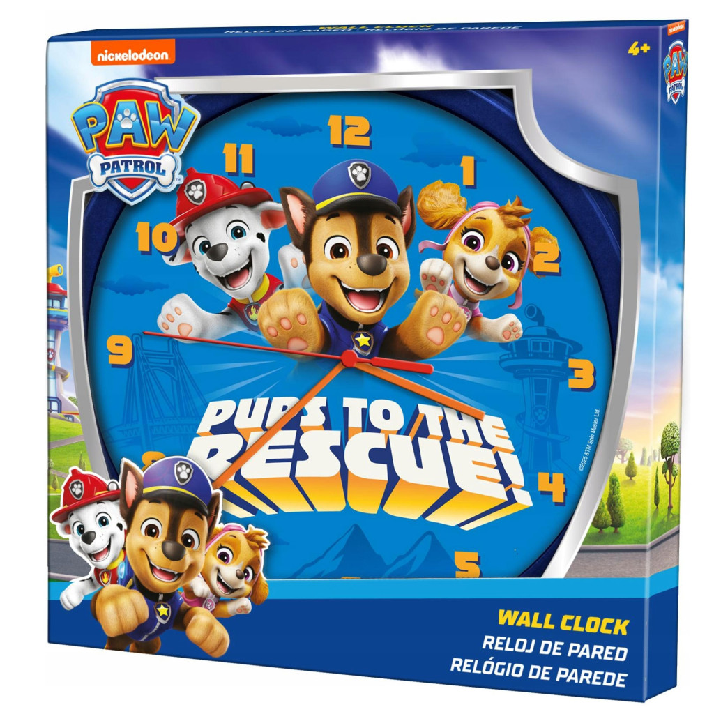 Paw Patrol Rescue Pups Wanduhr 25 cm