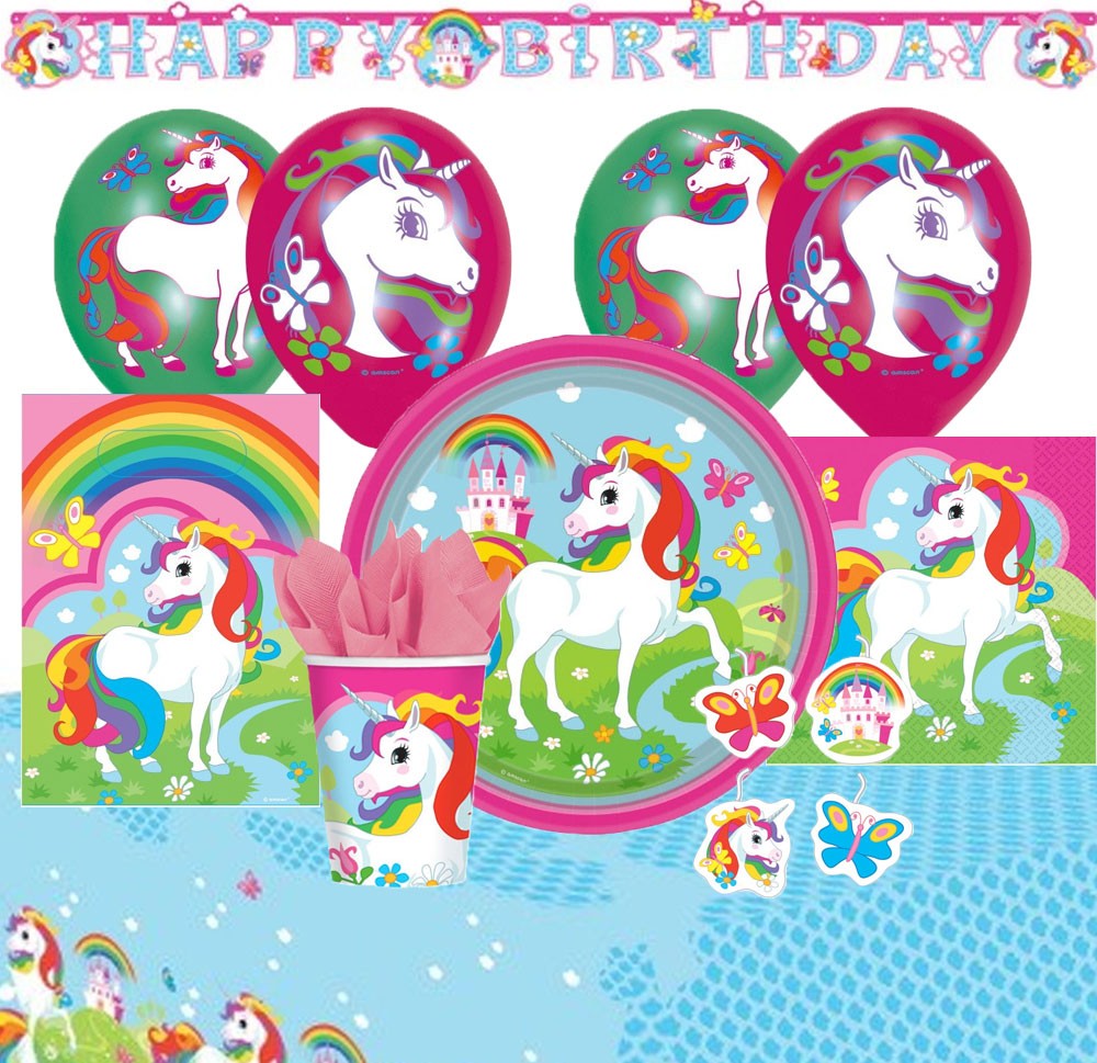 Einhorn Meadow Party-Set 56 Stück