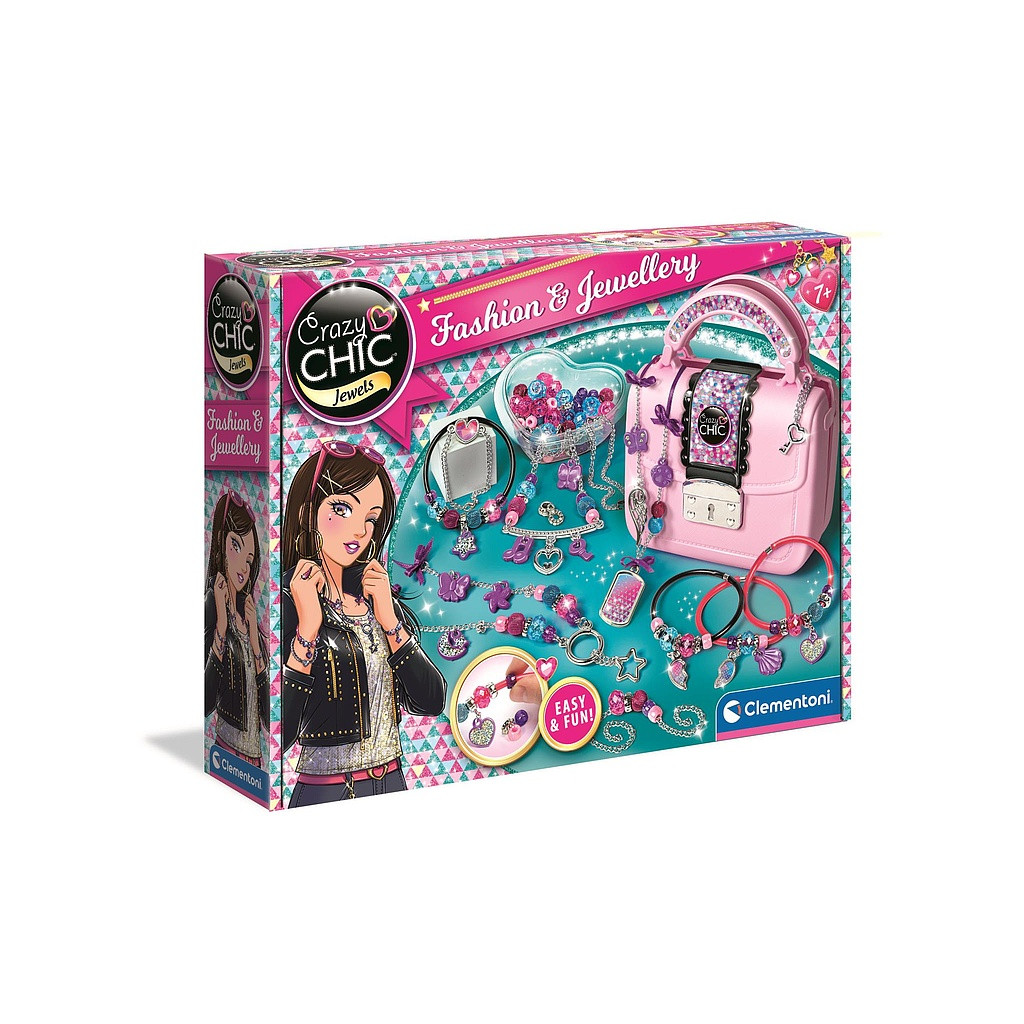 Crazy Chic Jewels Schmuckherstellungsset mit Handtasche Clementoni