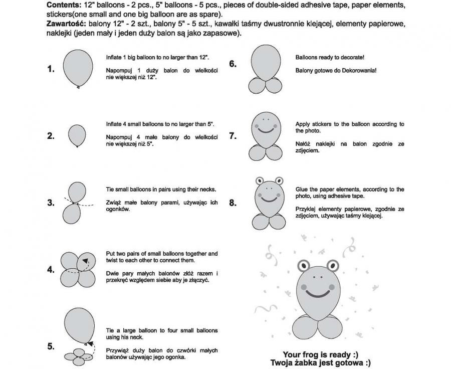 Frosch Cute Animal Frog Ballon-Set