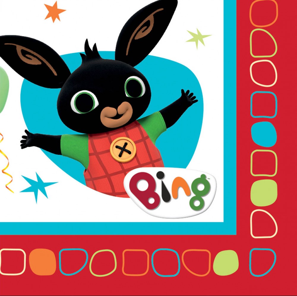 Bing Red Serviette 16 Stk 33x33 cm