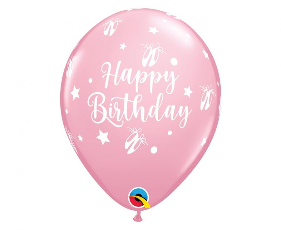 Geburtstag Pastellrosa Ballerina, Ballerina Ballon, 6er Pack 11 Zoll (28 cm)