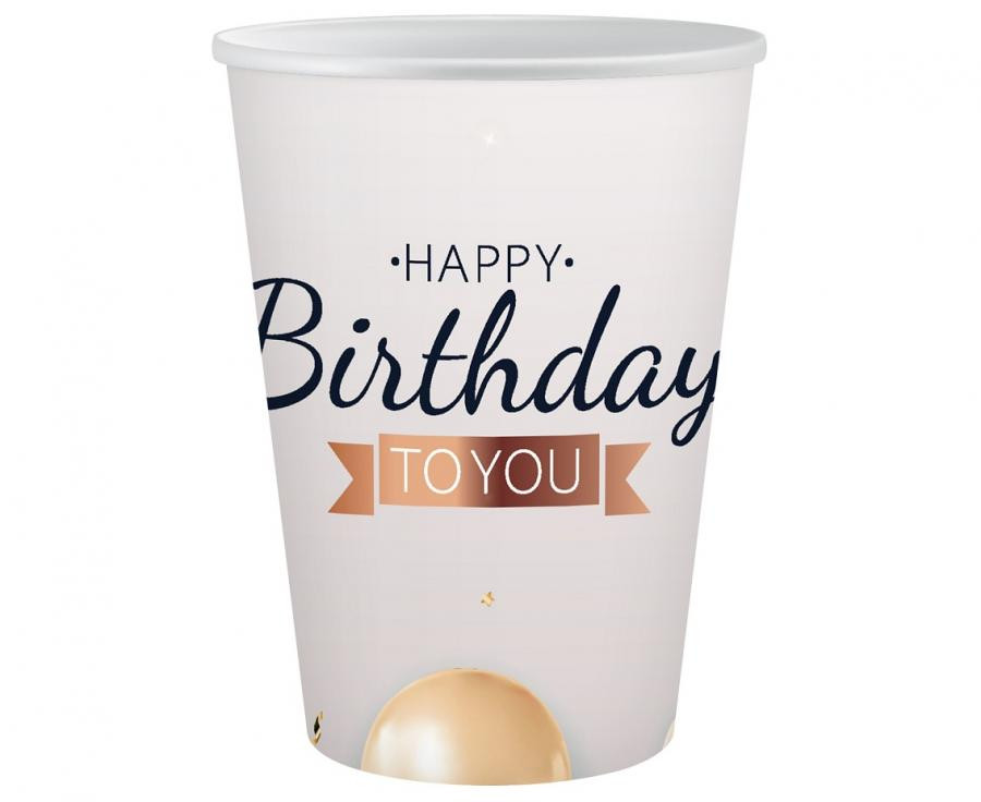 Geburtstag Balloon Happy Birthday Pappbecher 6er Set 250 ml