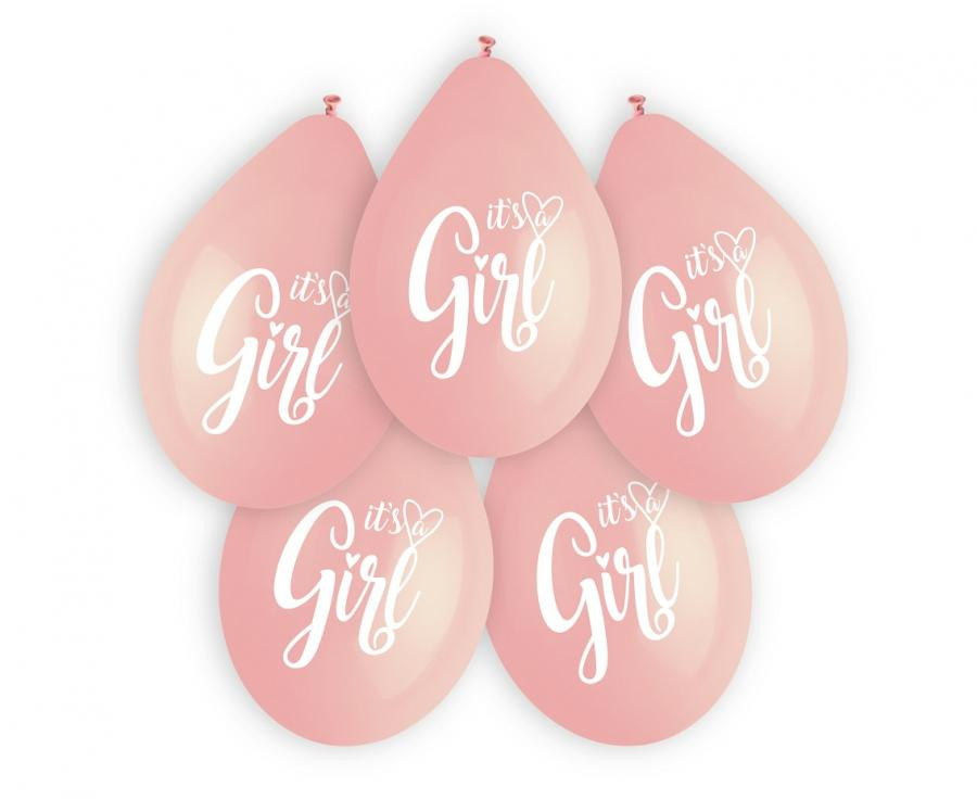 Baby It's a Girl hängender Luftballon, 5 Stk. 13 Zoll (30 cm)