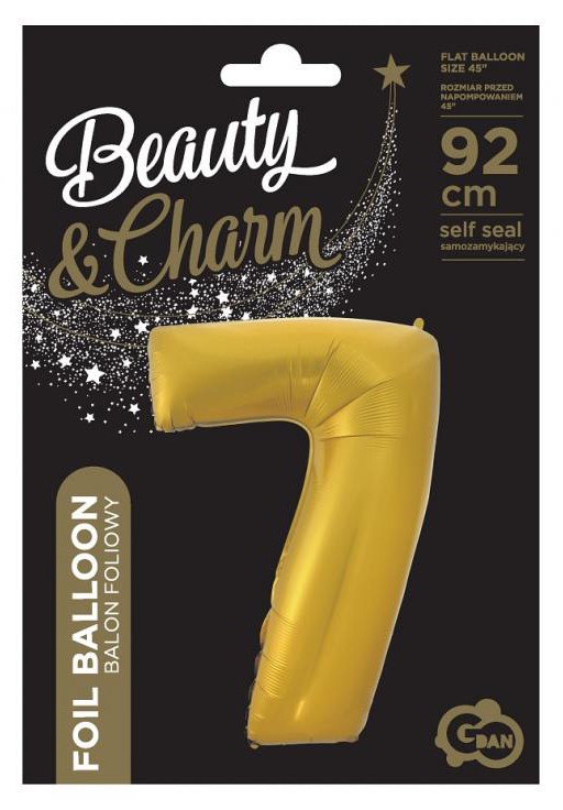 Nummer Gold Mat Goldene Nummer 7 Folienballon 92 cm