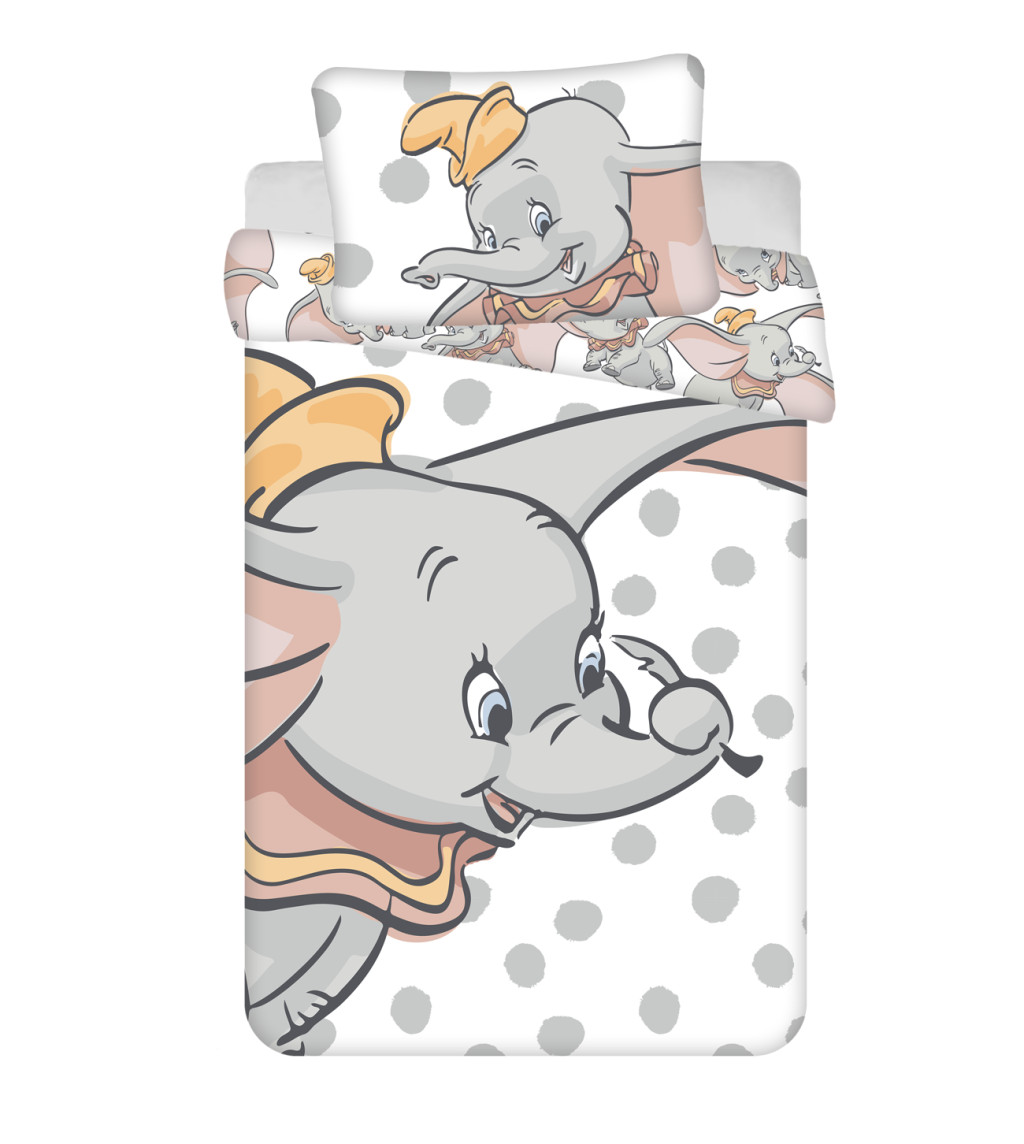 Disney Dumbo Dots Kinderbettwäsche 100×135cm, 40×60 cm