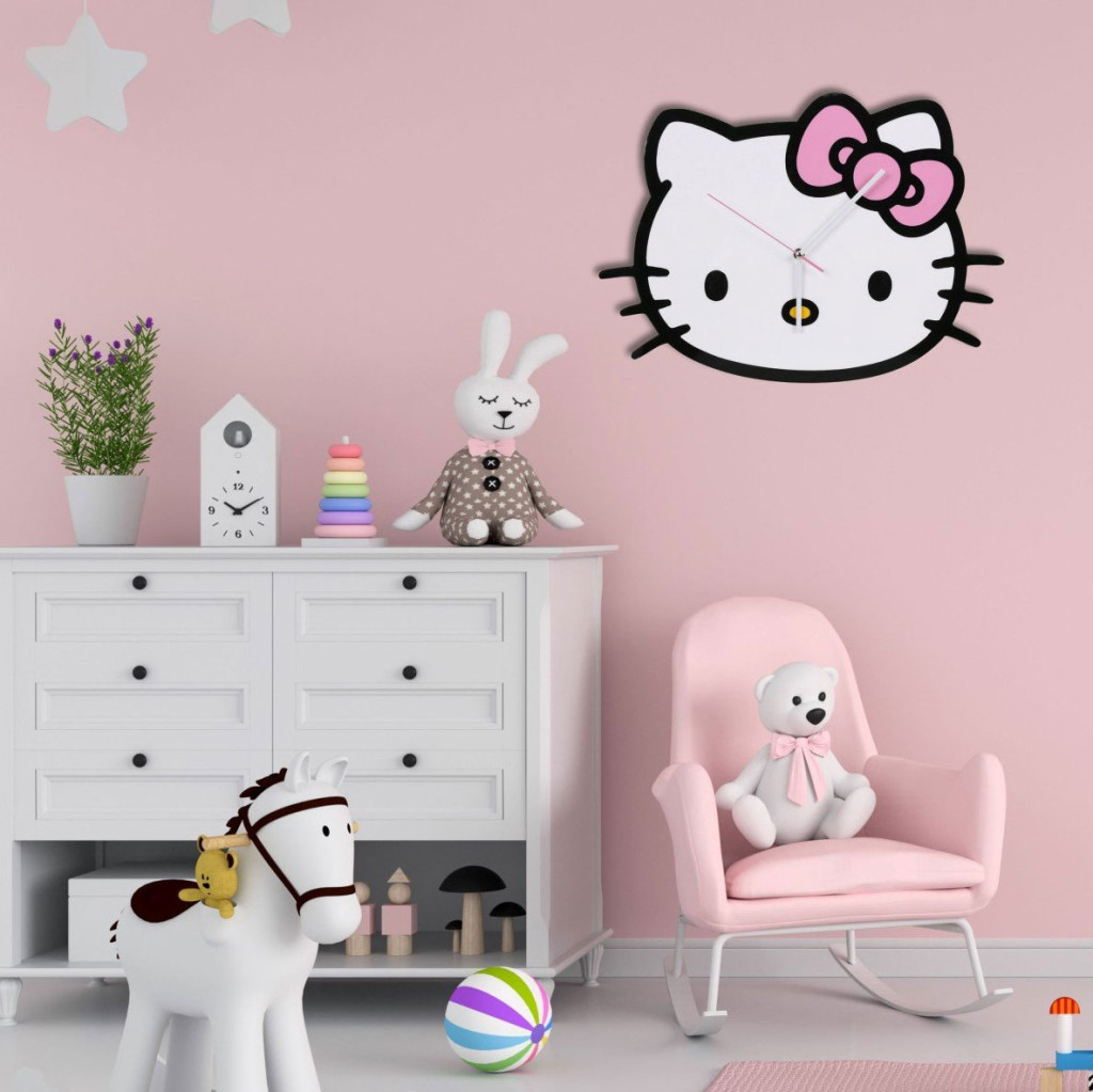 Hello Kitty Bow XL Wanduhr 50 cm