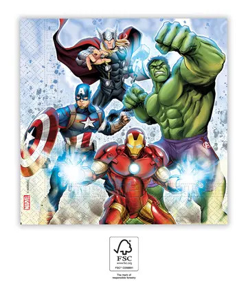 Avengers Infinity Stones Servietten 20 Stk 33x33 cm FSC