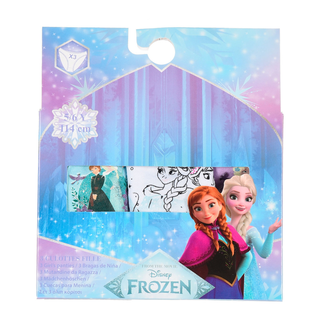 Disney Eiskönigin Kingdom Kinderunterwäsche, Slips 3 Stück/Paket 3/4 Jahre