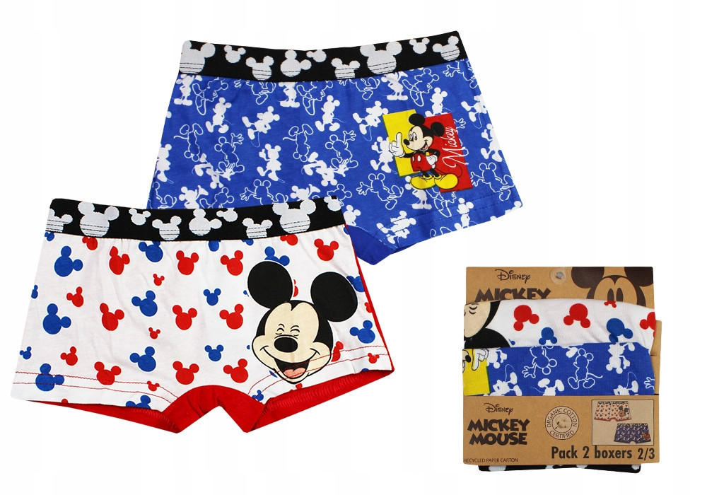 Disney Mickey  Kinder Boxershorts 2 Stück/Packung 6/8 Jahre