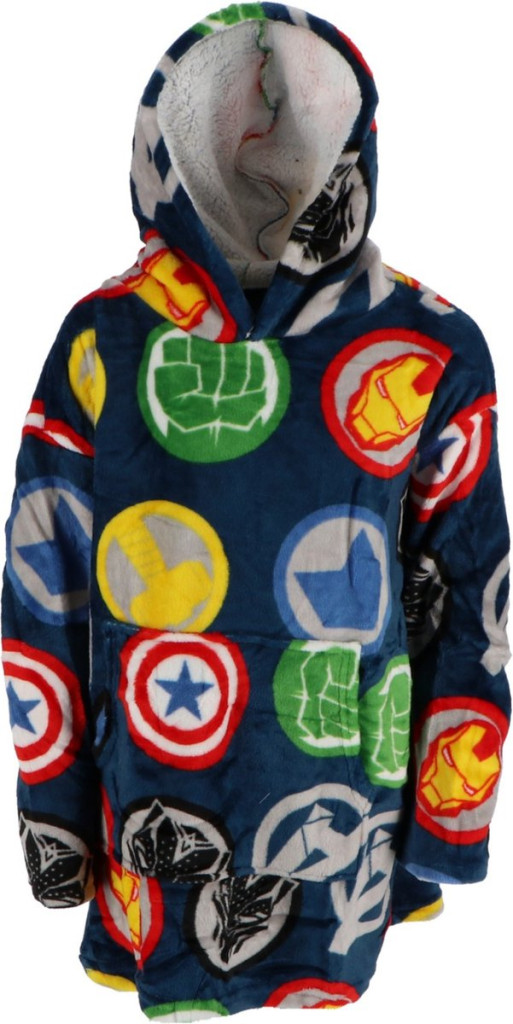 Avengers Courageous Überziehbarer Plüsch-Polar-Decke, Poncho 7-14 Jahre