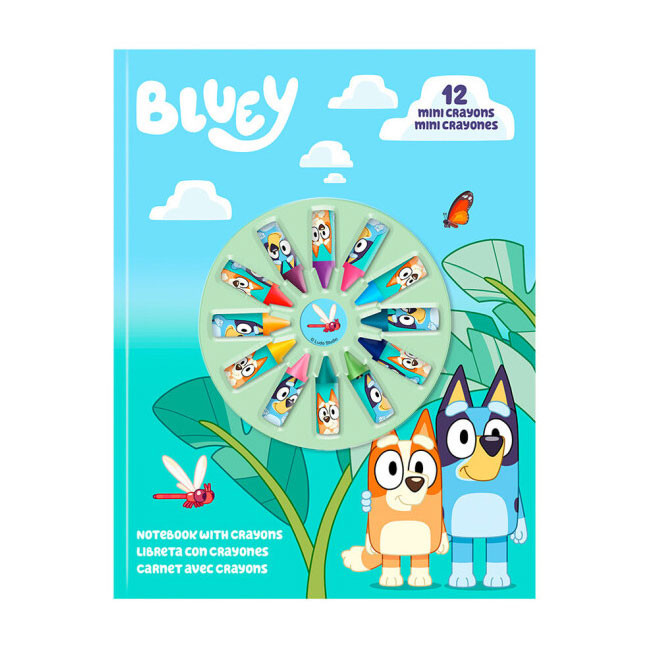 Bluey Notizbuch + Mini-Buntstift-Set