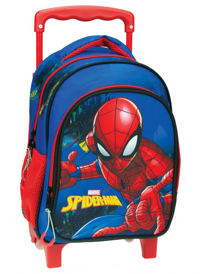 Spiderman Blue rollender Kindergarten-Rucksack, Tasche 30 cm