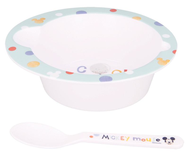 Disney Mickey  Baby-Mikro-Tiefteller + Löffelset