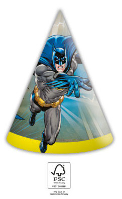 Batman Rogue Rage Partyhut, Tschako 6 Stk FSC