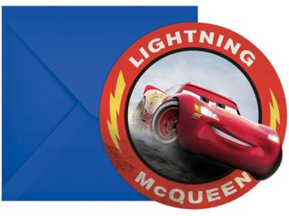 Disney Cars Arena Race Party Einladung 6 Stk