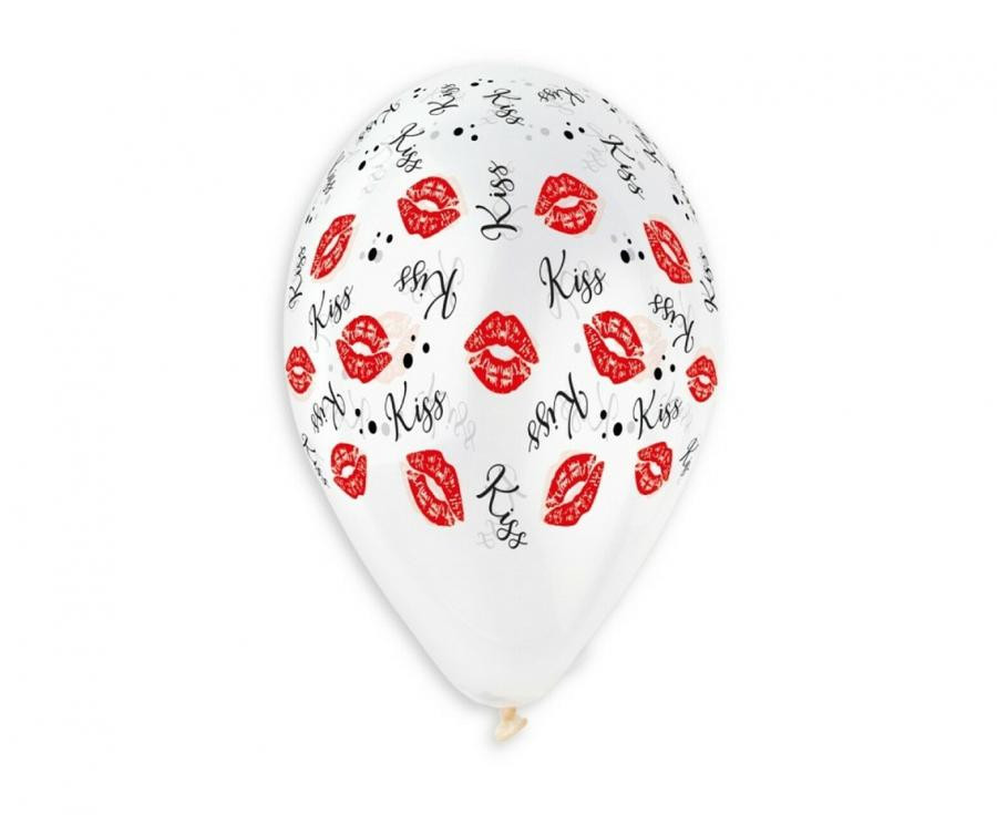 Liebe Kiss, Ballon, 5 Stk. 13 Zoll (33cm)
