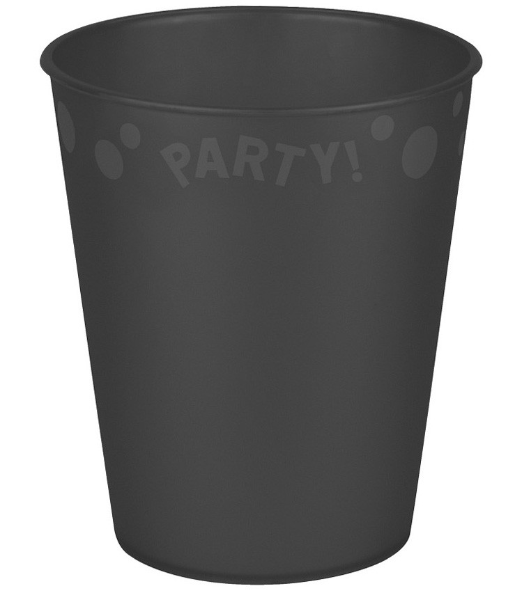 Party Black Schwarzer Mikro-Premium-Kunststoffbecher 250 ml