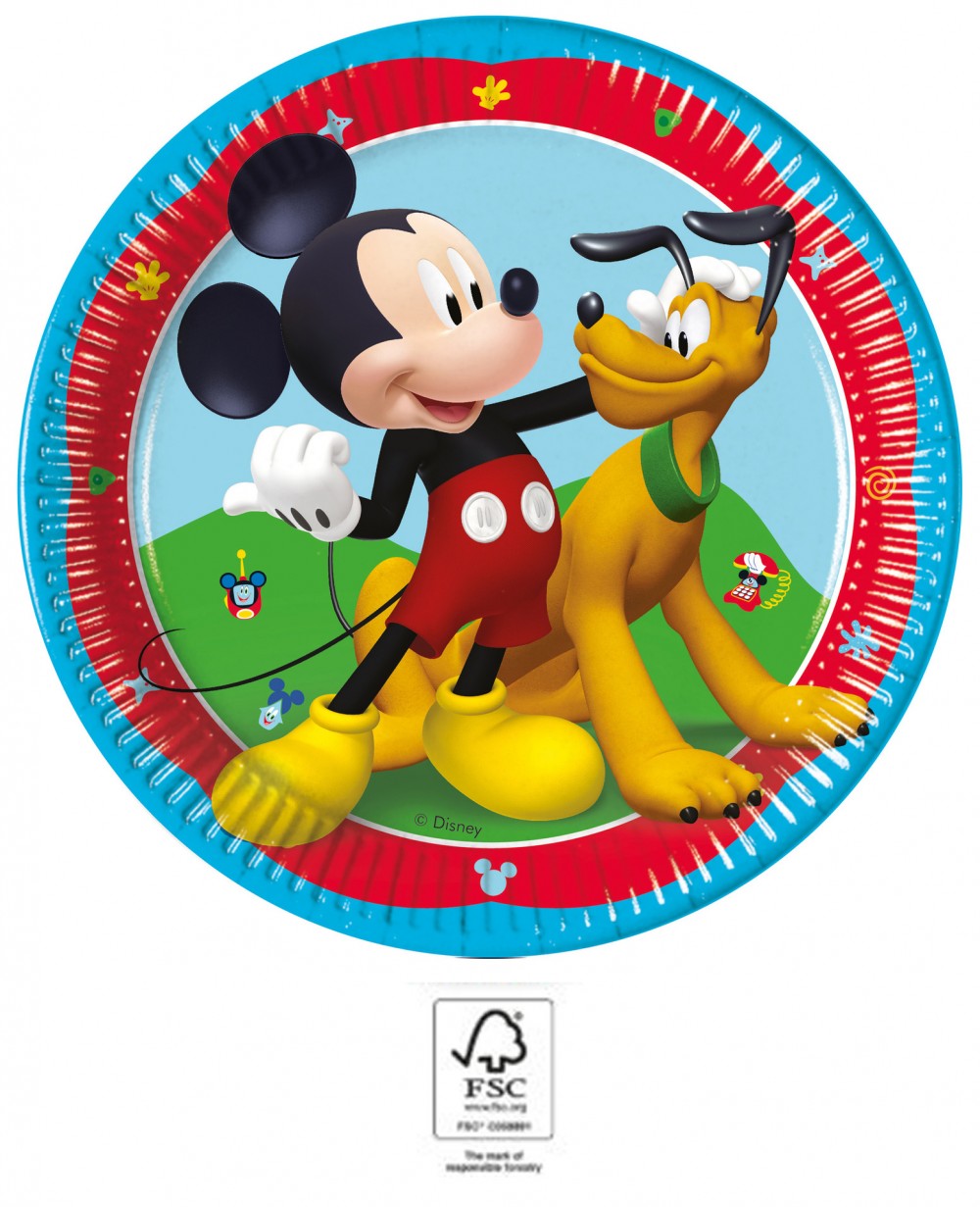 Disney Mickey  Rock the House Papierteller 8 Stk 20 cm FSC