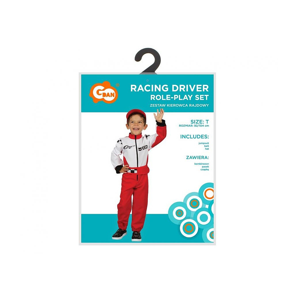 Halloween Driver Rennfahrer Kostüm 92/104 cm