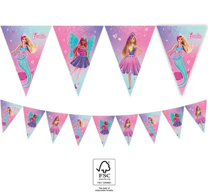 Barbie Fantasy Wimpelkette FSC 2,3 m