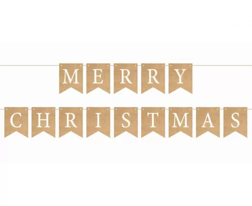 Papiergirlande Frohe Weihnachten Weihnachtsdekoration 250cm Merry Christmas