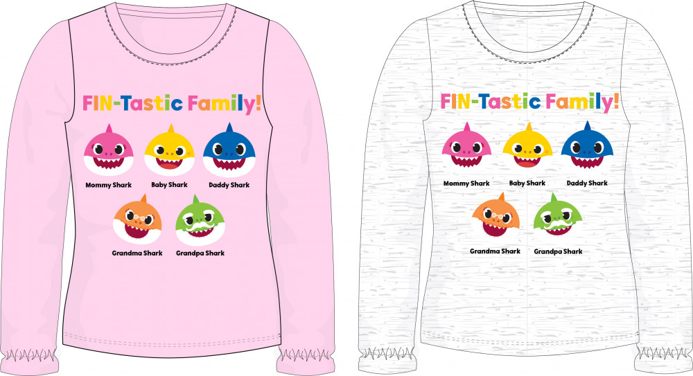 Baby Shark Kinder Langarmshirt 2-6 Jahre