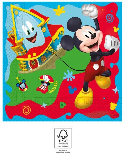 Disney Mickey  Rock the House 20 Stück Serviette 33x33 cm FSC