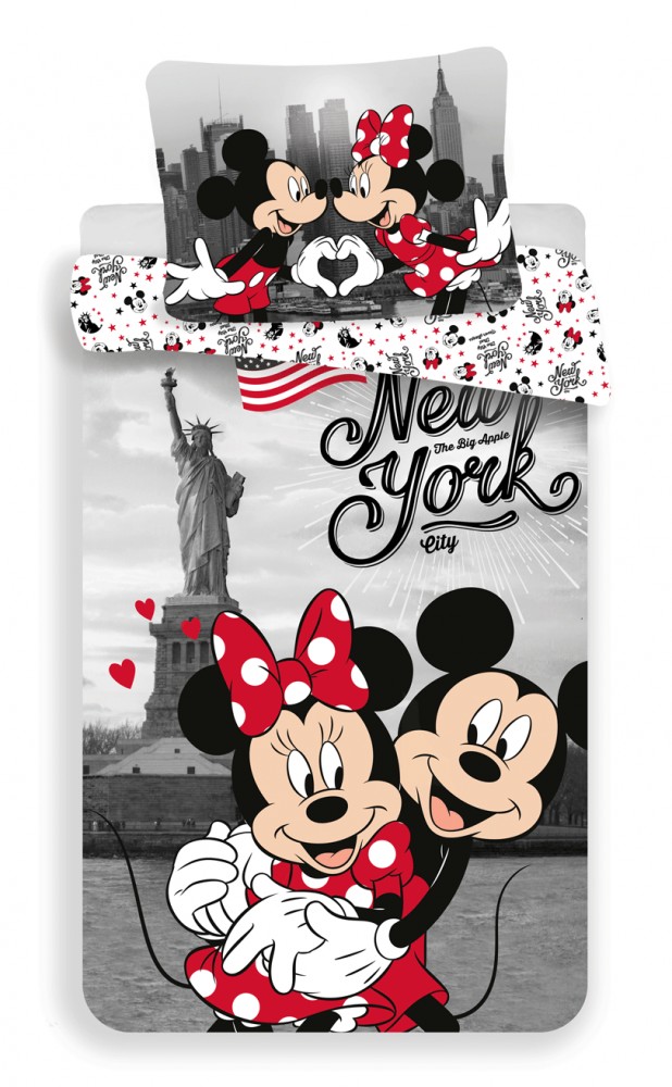 Disney Mickey  Minnie New York Bettwäsche-Set 140×200cm, 60×80 cm